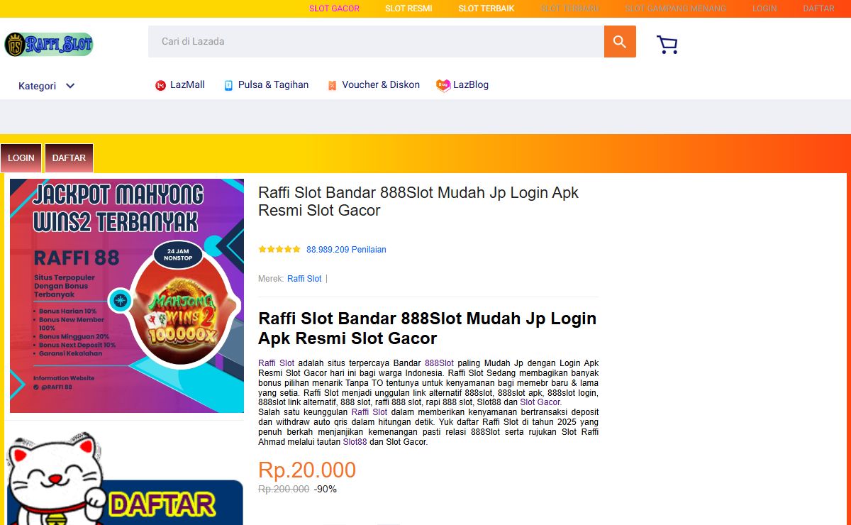 Raffi Slot Bandar 888Slot Mudah Jp Login Apk Resmi Slot Gacor