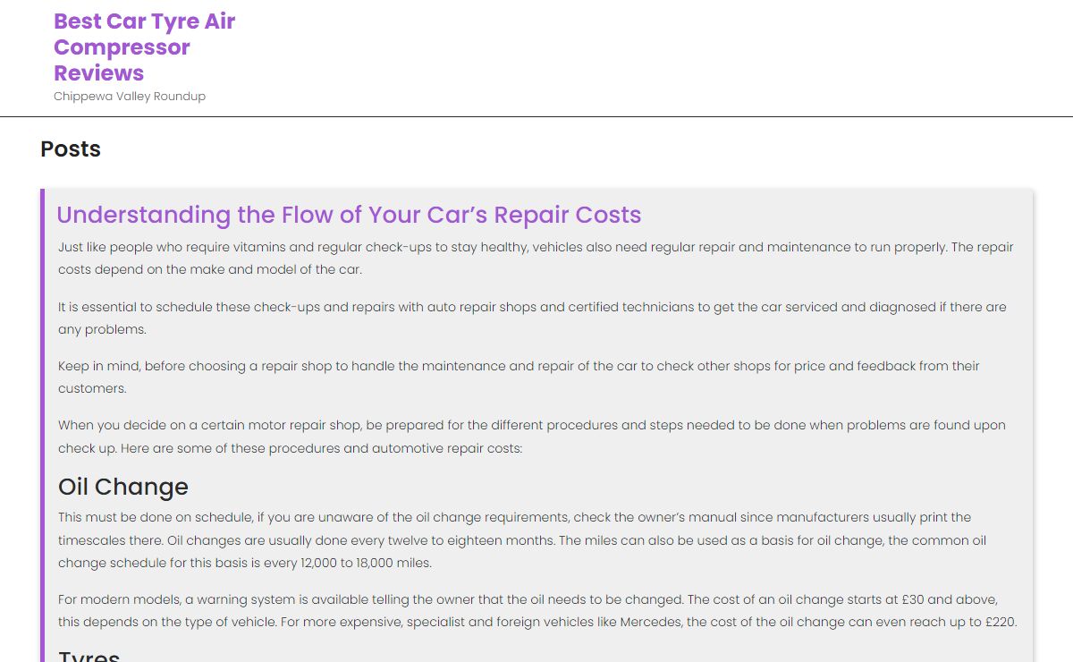 Best Car Tyre Air Compressor Reviews - Chippewa Valley Roundup
