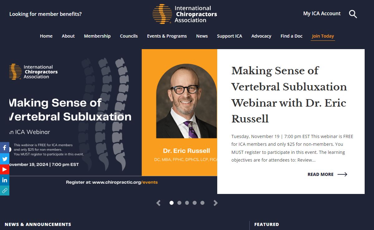 International Chiropractors Association | We are building a strong tomorrow for chiropractic worldwide.