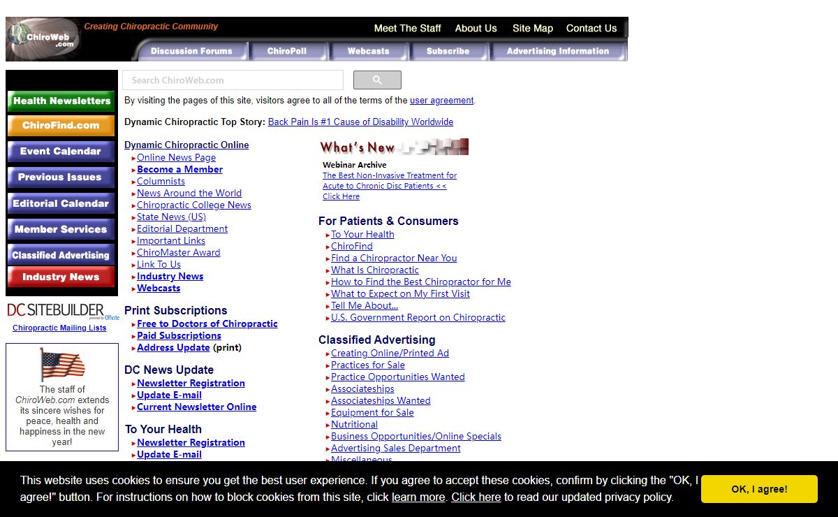 ChiroWeb is your portal for the latest in alternative medical news, information and research breakthoughs on the web