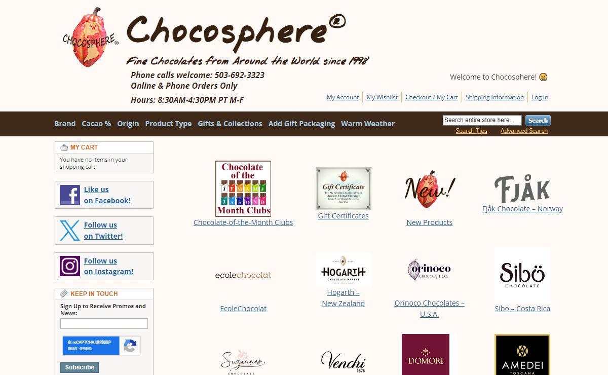 Chocolate from Chocosphere - Amedei, Valrhona, Michel Cluizel, Callebaut, Cacao Barry, Bonnat, Pralus and More