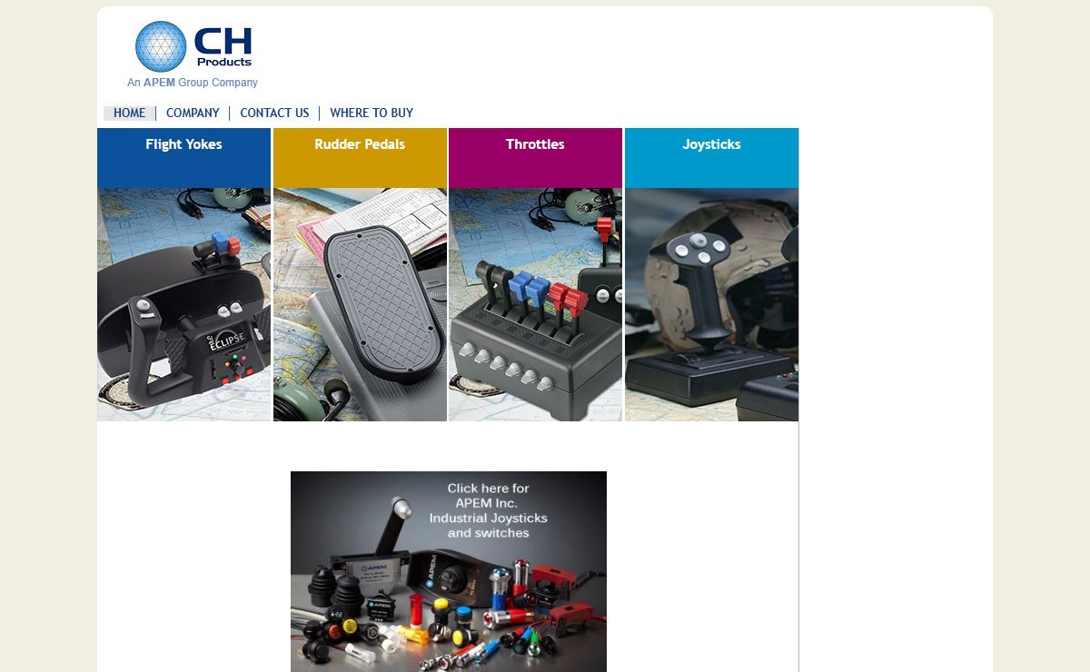 CH PRODUCTS, industrial and professional joysticks
