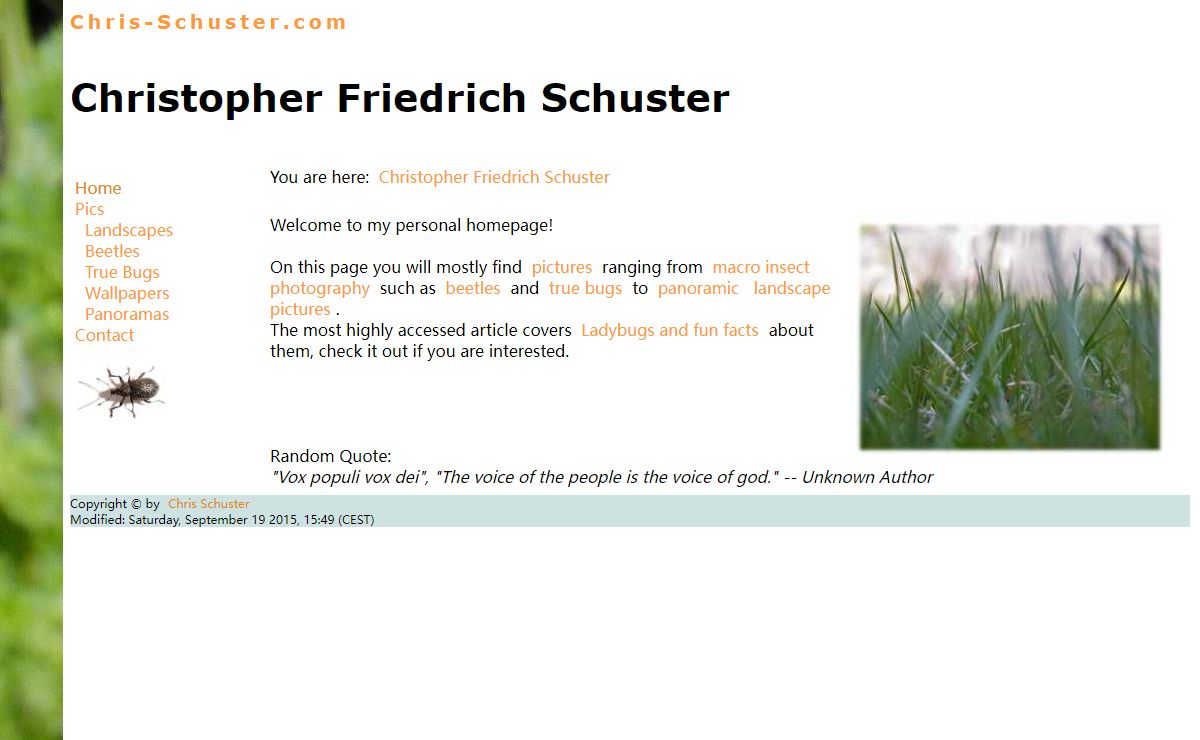 Christopher Friedrich Schuster - Chris Schuster