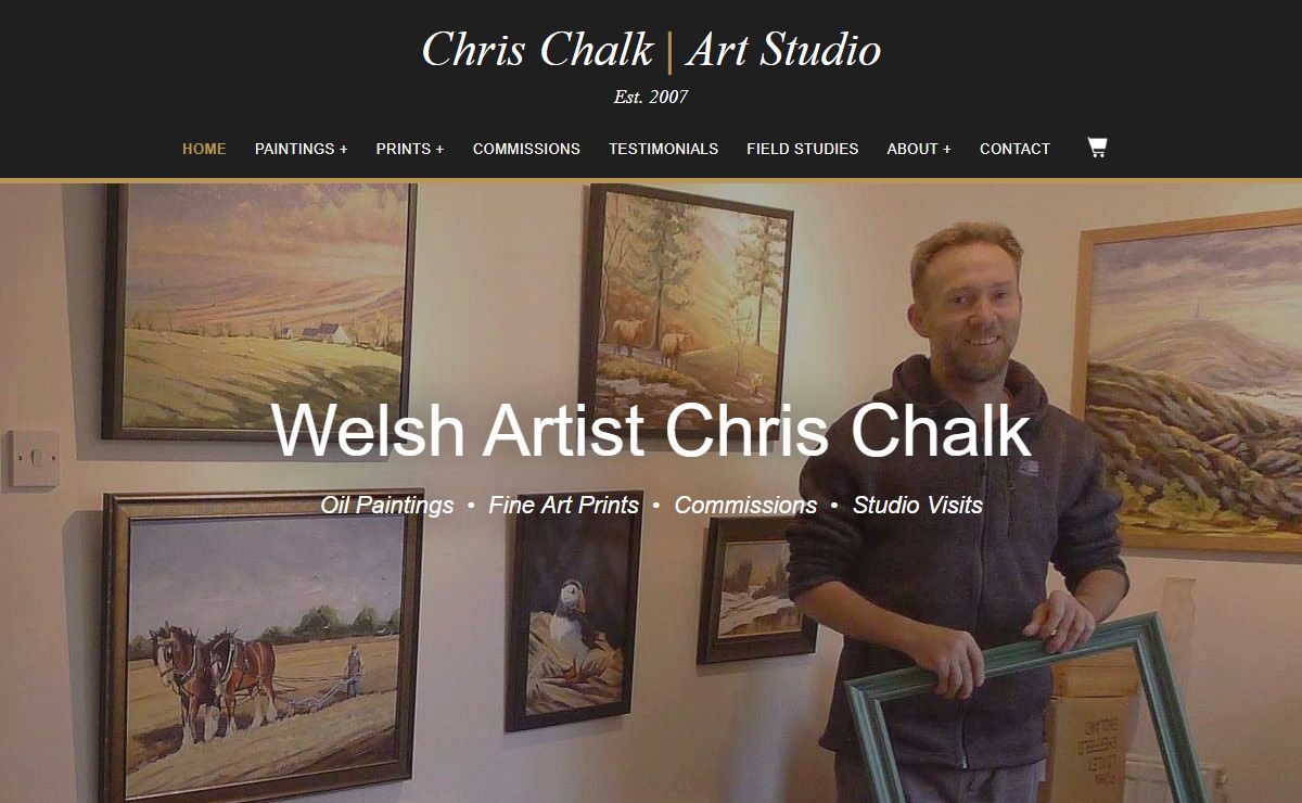 Welsh landscape artist Chris Chalk, paintings and prints