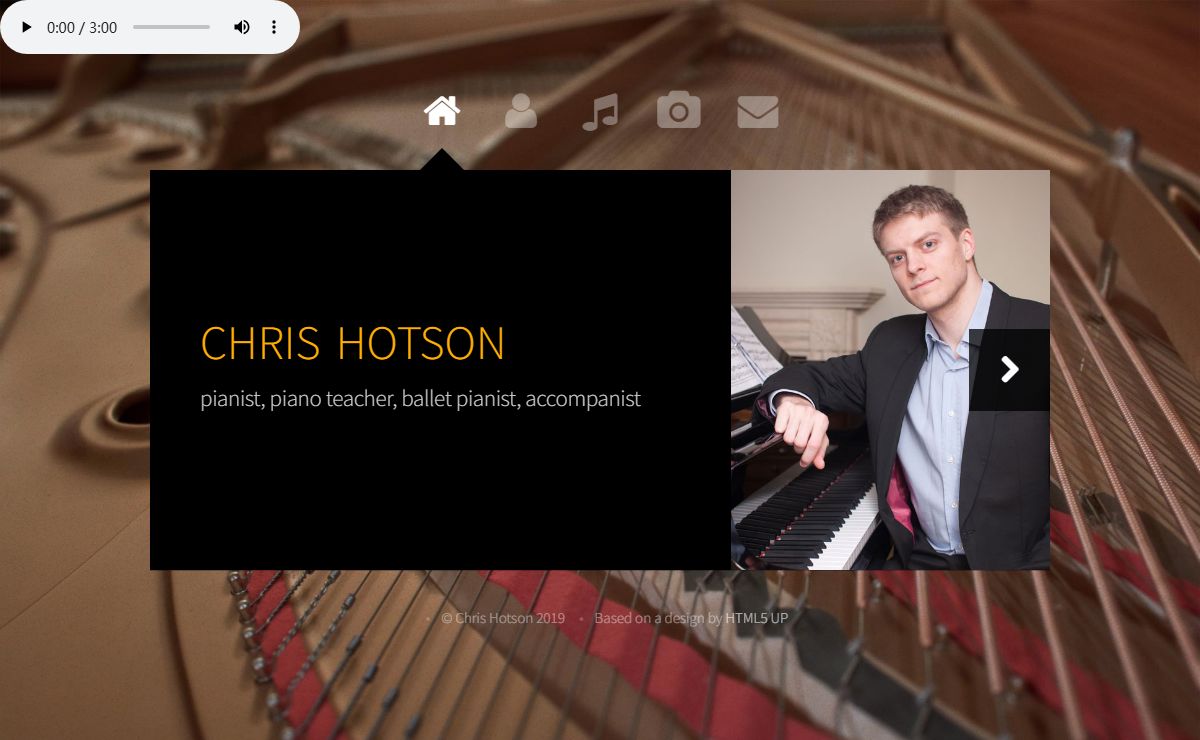 Chris Hotson - pianist, piano teacher, ballet pianist, accompanist