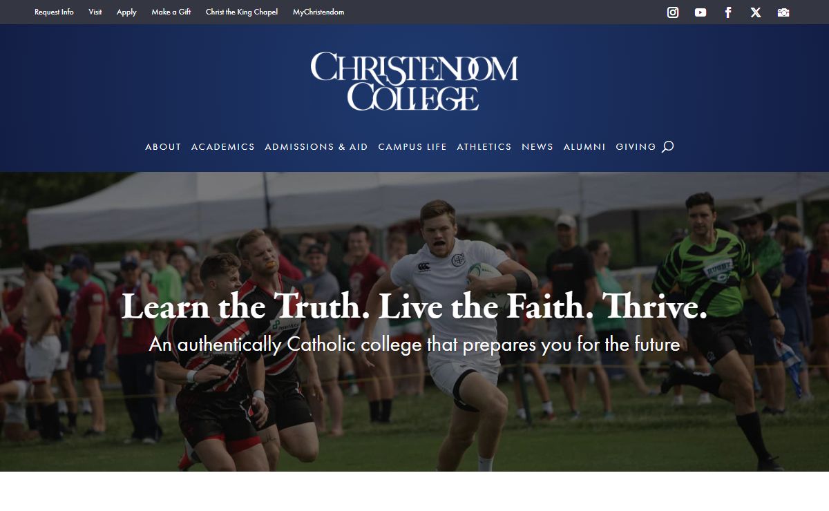 Christendom College | Restore All Things in Christ