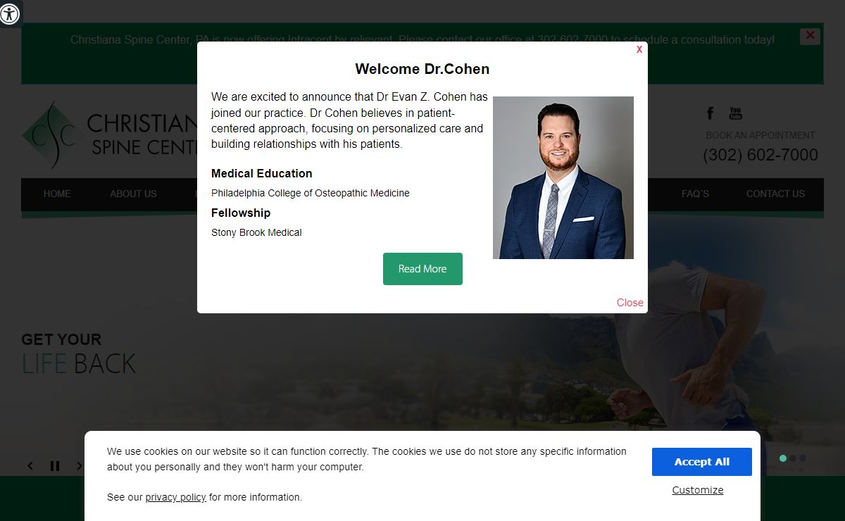 Christiana Spine Center Newark | Spine Surgery Delaware | Newark