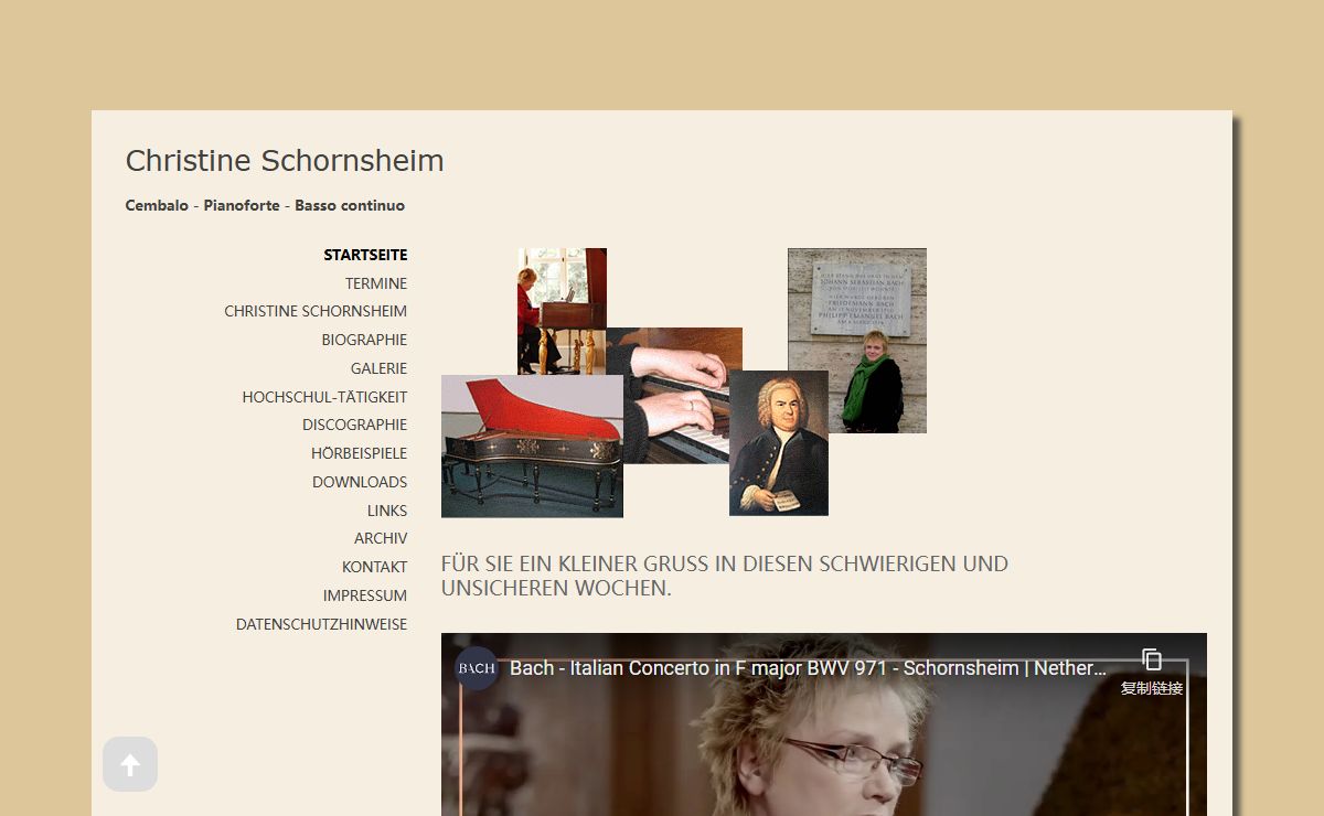 Christine Schornsheim Cembalo - Pianoforte - Basso continuo