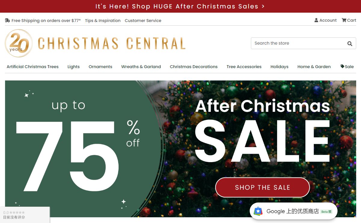 Artificial Christmas Trees, Lights & Home Decor - Christmas Central