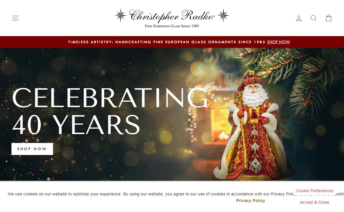 The Official Christopher Radko Store - NEW 2025 ORNAMENTS AVAILABLE