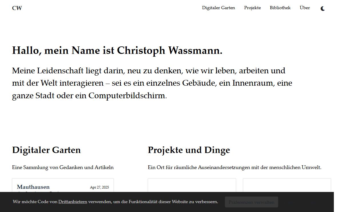 Christoph Wassmann / Architekt / Creator