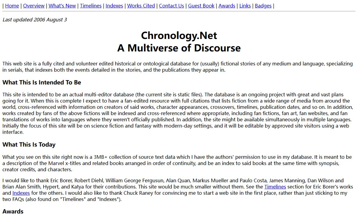 Chronology.Net - A Multiverse of Discourse