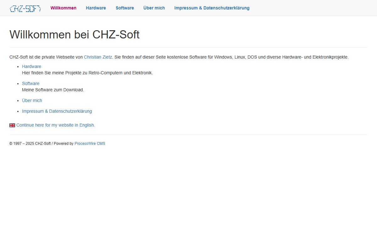 CHZ-Soft - Willkommen