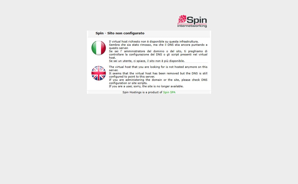 Spin - Site not configured