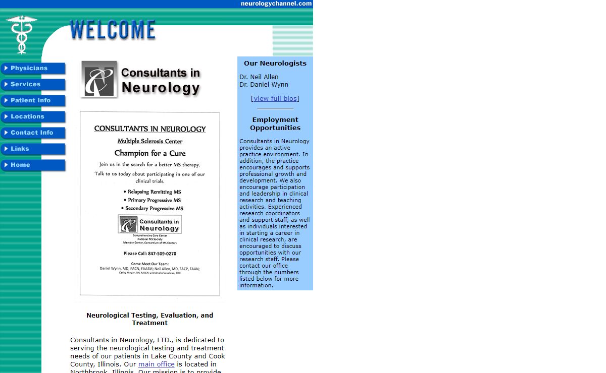 Consultants in Neurology - Neurologists - Wilmette, Chicago, Northbrook, IL - Welcome