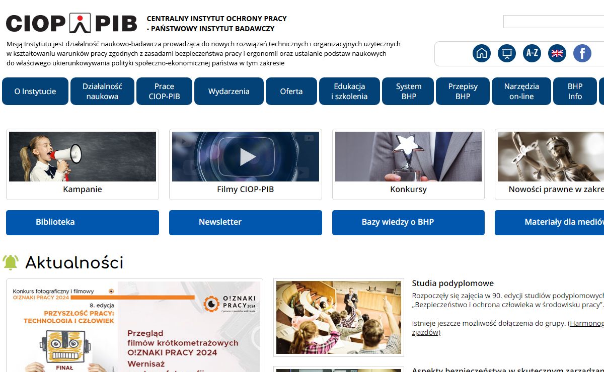 Portal wiedzy o BHP - Centralny Instytut Ochrony Pracy - Państwowy Instytut Badawczy
