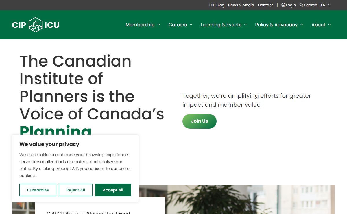 Canadian Institute of Planners (CIP) – The Voice of Canada’s Planning Profession