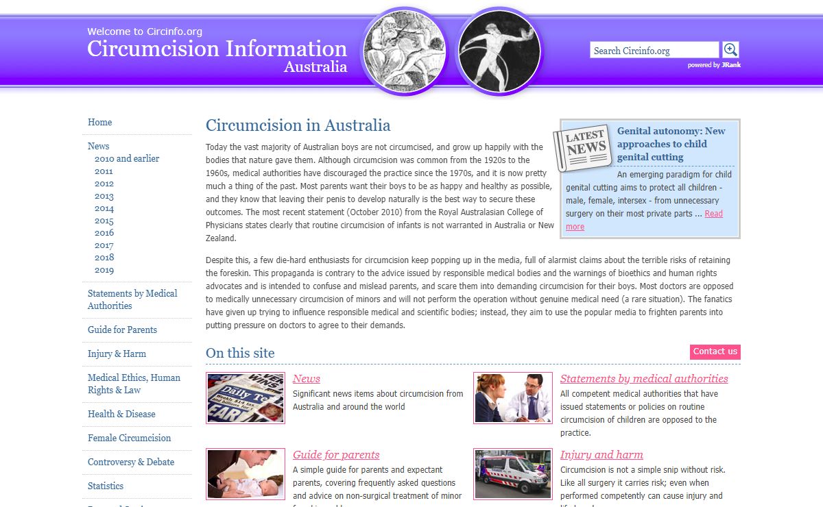 Circumcision information for Australians | Circinfo.org