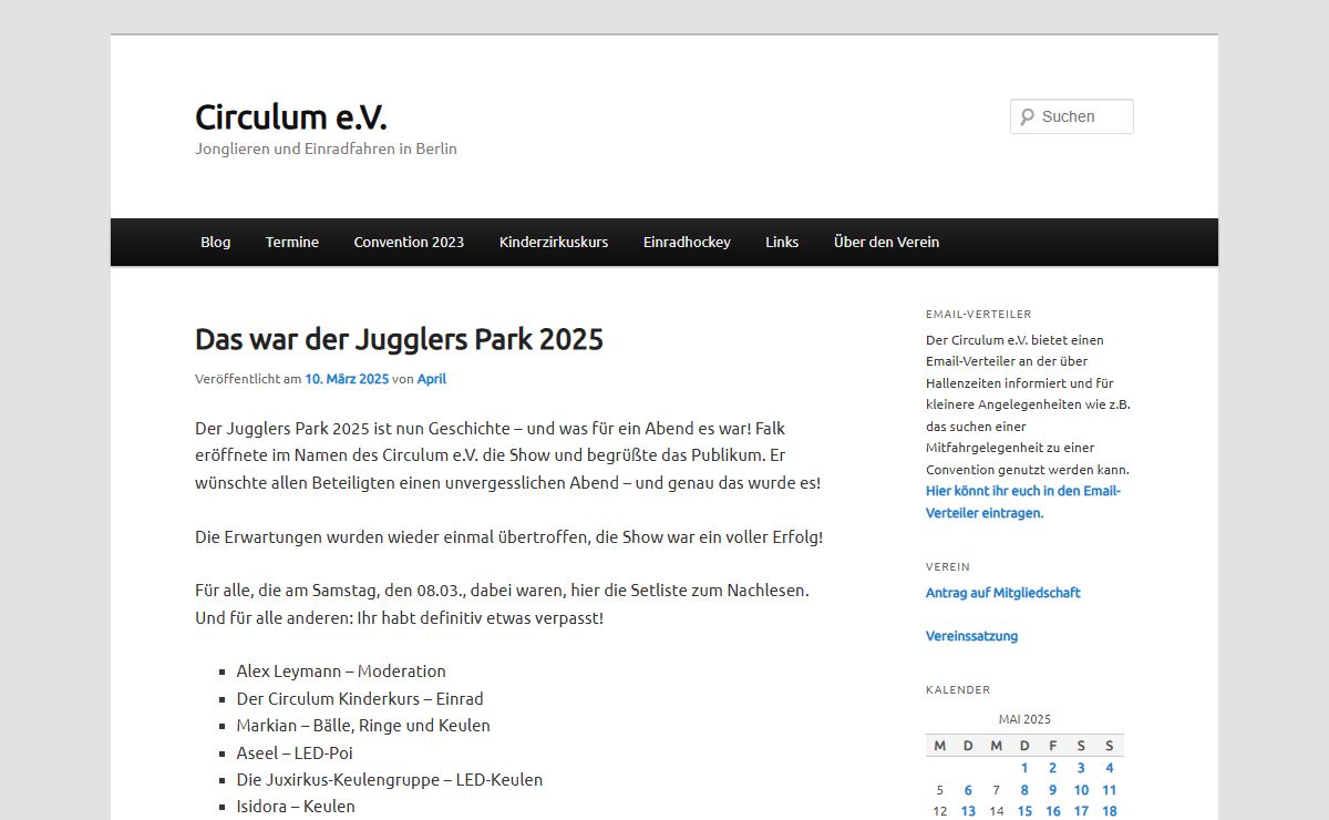 Circulum e.V. | Jonglieren und Einradfahren in Berlin