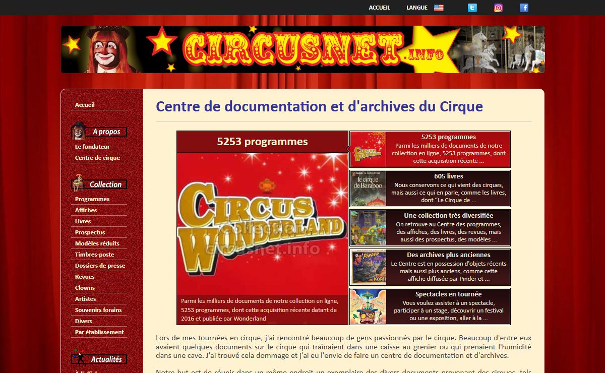 circusnet.info - Centre de documentation et d'archives du Cirque
