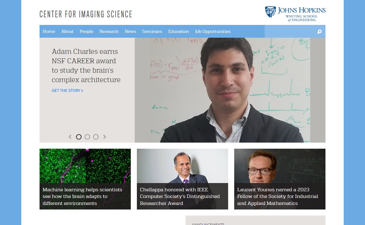 Center for Imaging Science | Johns Hopkins University