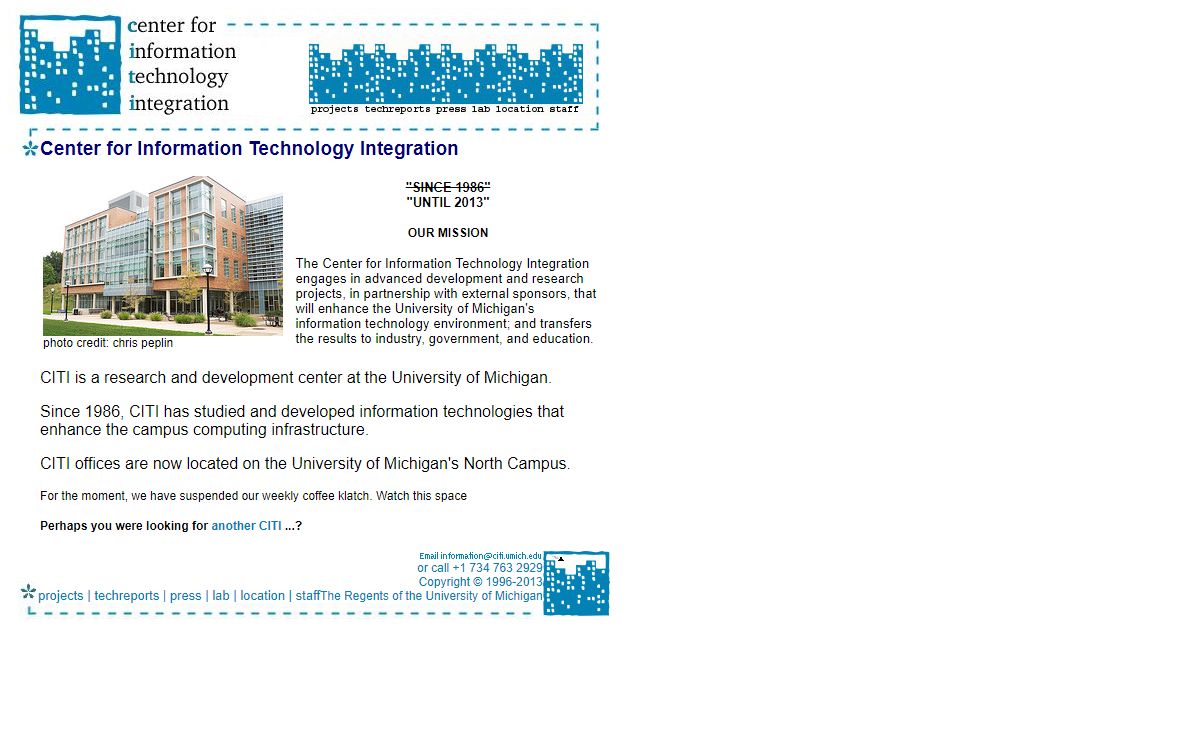 CITI: Center for Information Technology Integration