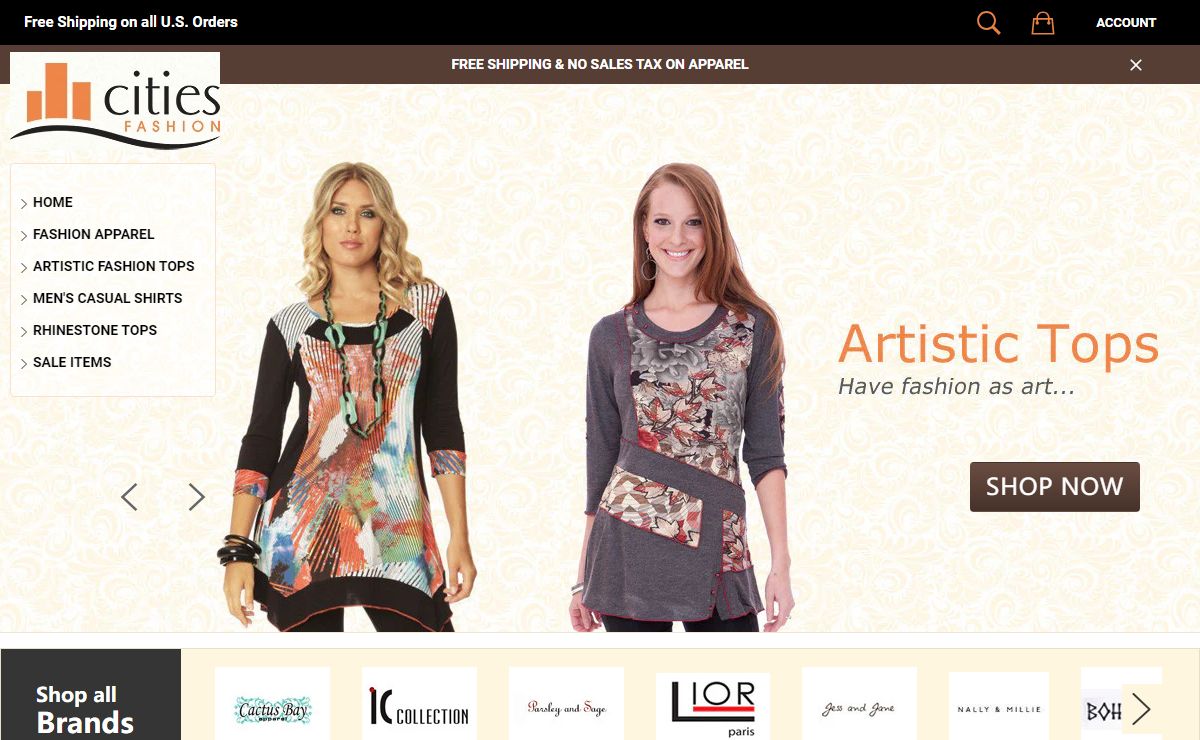 Cities Fashions - Women's Fashion Tops & Tunics & Men's Casual Shirts