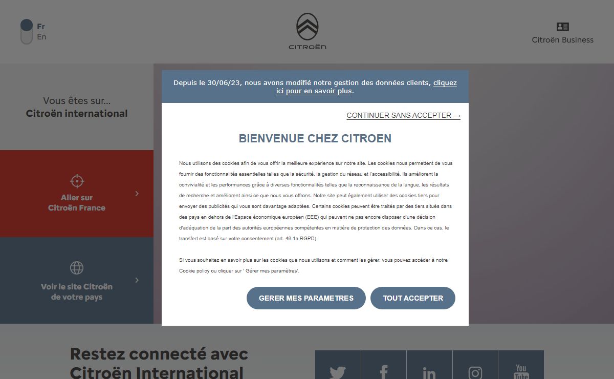 Citroën.com, le site International de Citroën JJ