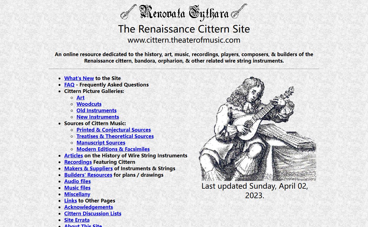 The Renaissance Cittern Site: http://cittern.theaterofmusic.com