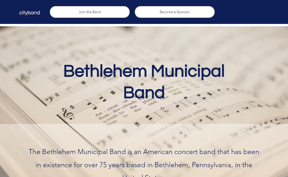 Bethlehem Municipal Band | concert band | Bethlehem, PA, USA