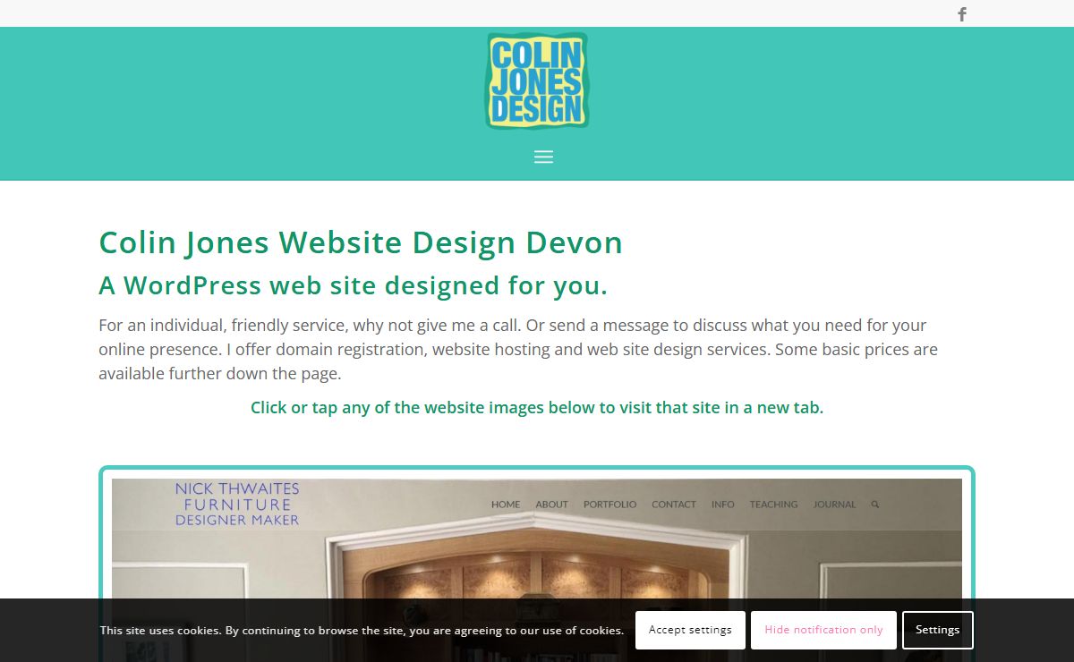 Colin Jones Website Design – A WordPress website designed for you.