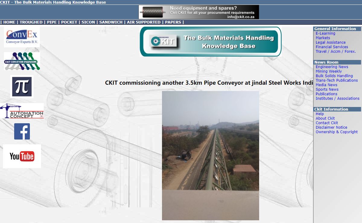 Welcome to Ckit.co.za - The Bulk Materials Handling Portal and Engineering Handbook