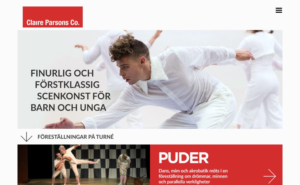 Claire Parsons Co – Förstklassig scenkonst för barn och unga. an award-winning dance company creating clever and elegant performance art for children