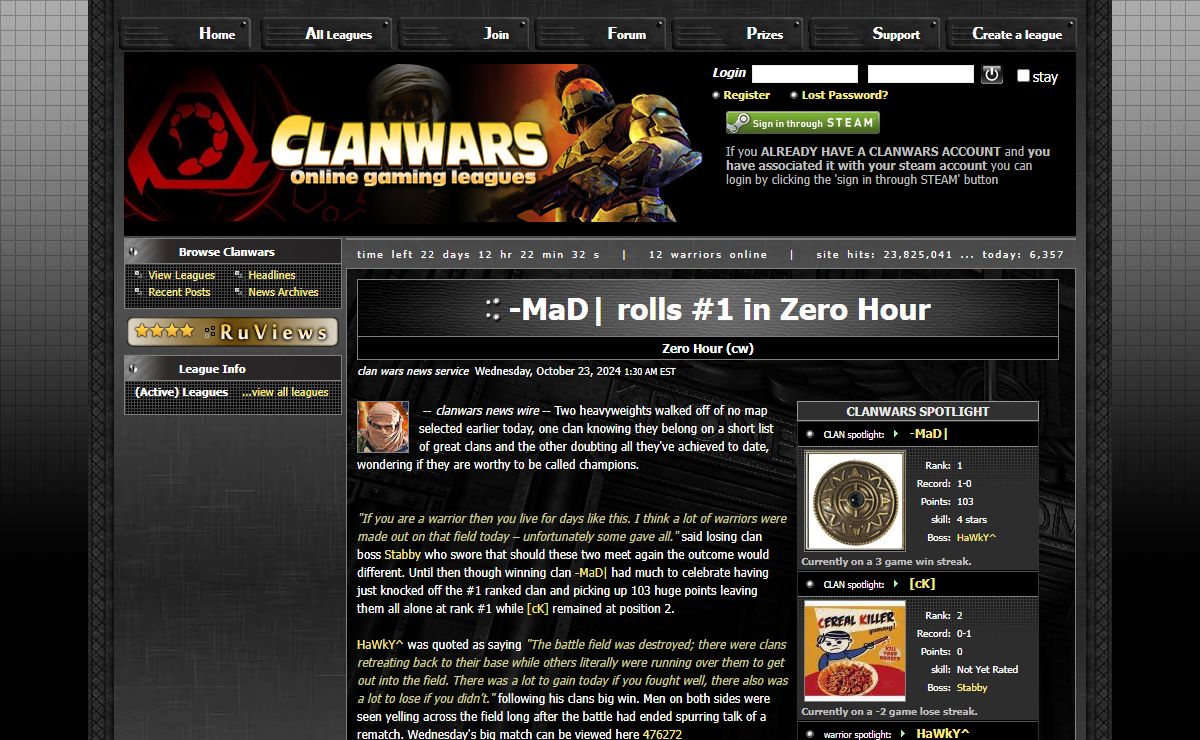 Clanwars.cc Gaming Network