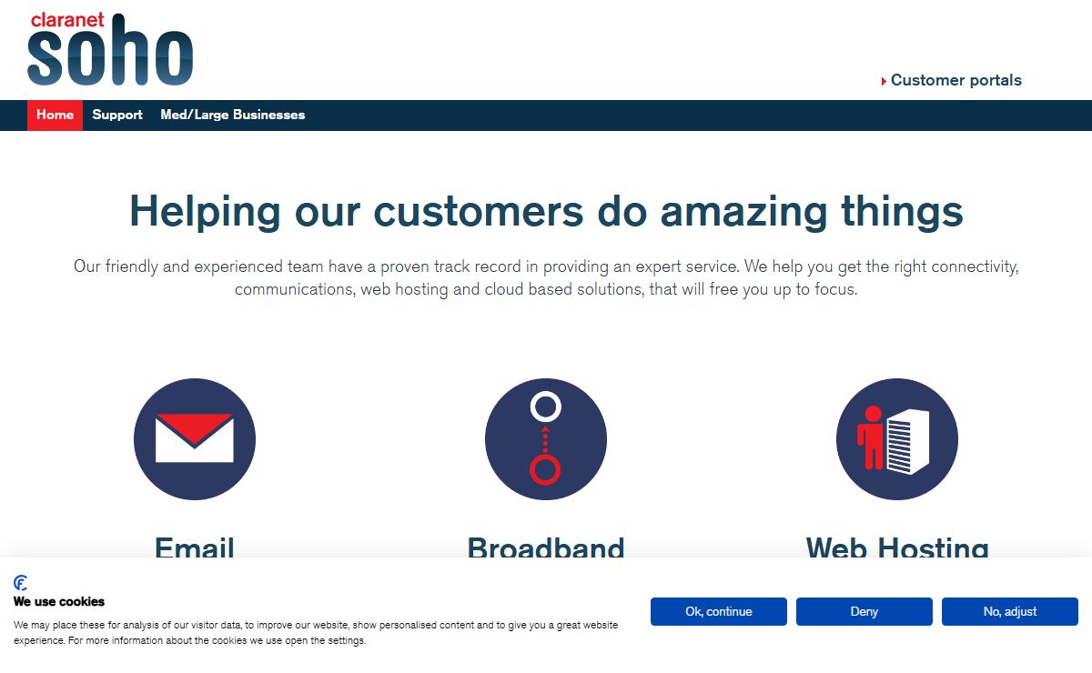 Hosting, Connectivity, Security and Office 365 Claranet Soho |