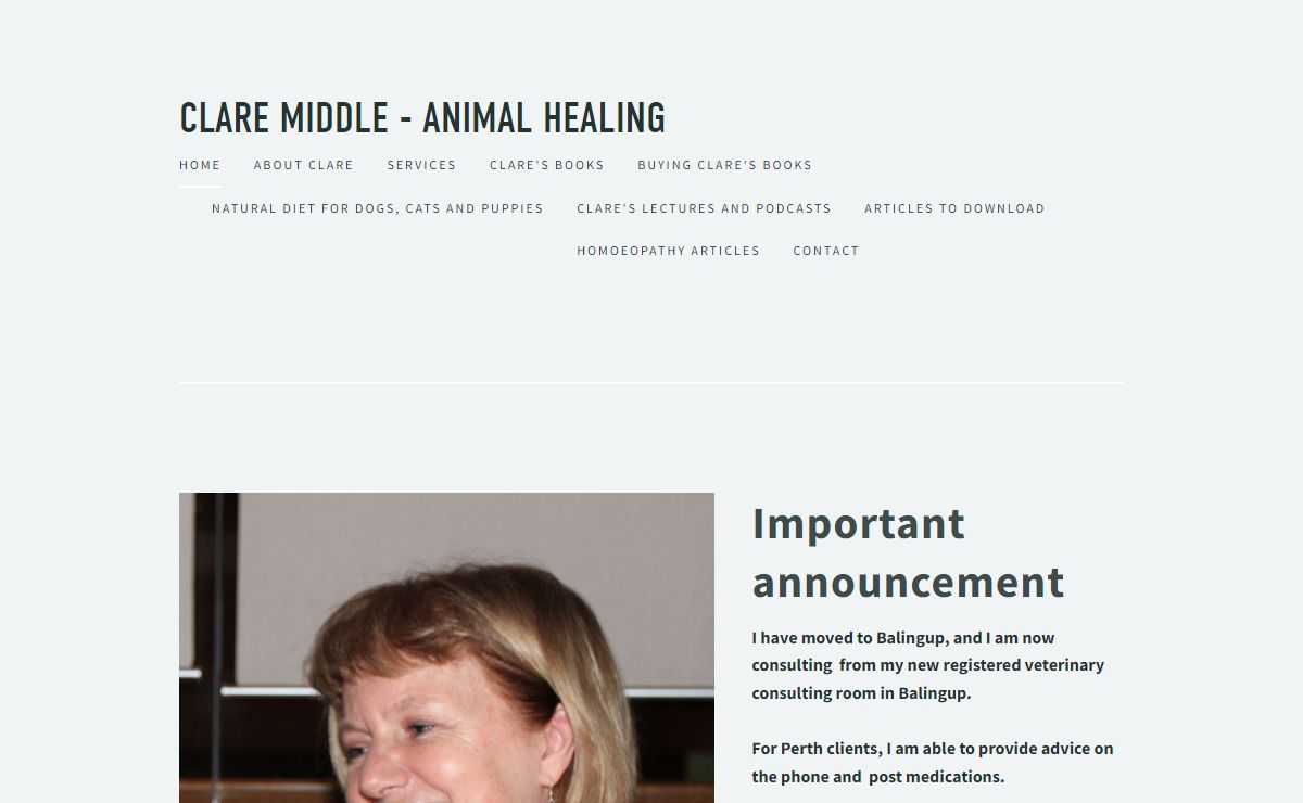 Clare Middle - Animal Healing