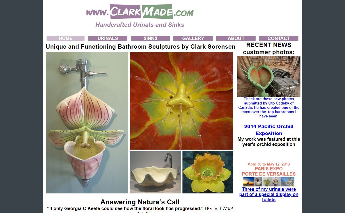 CLARKMADE - unique urinals and sinks