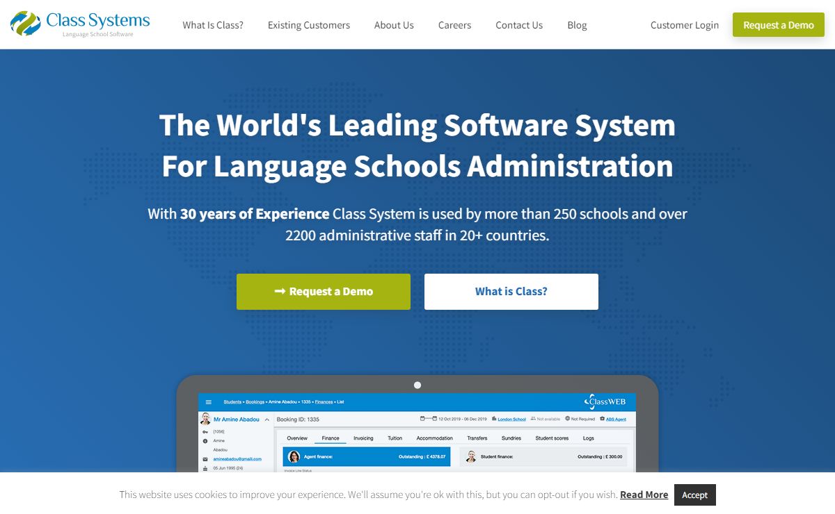 Administration Software Systems for Language Schools and Colleges - Class by Infospeed