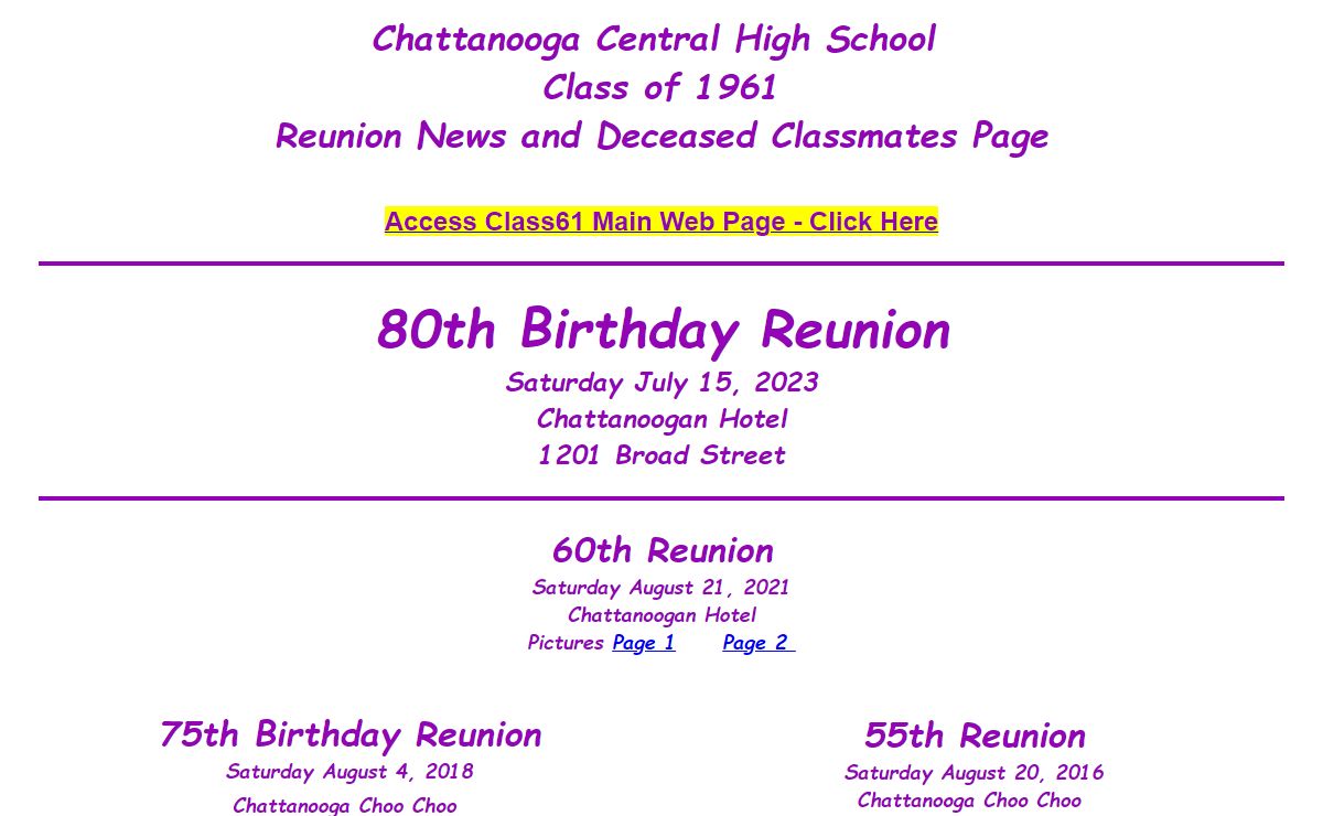 Chattanooga Central High School 1961