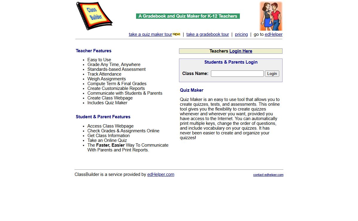 ClassBuilder: A Gradebook for K-12 Teachers!