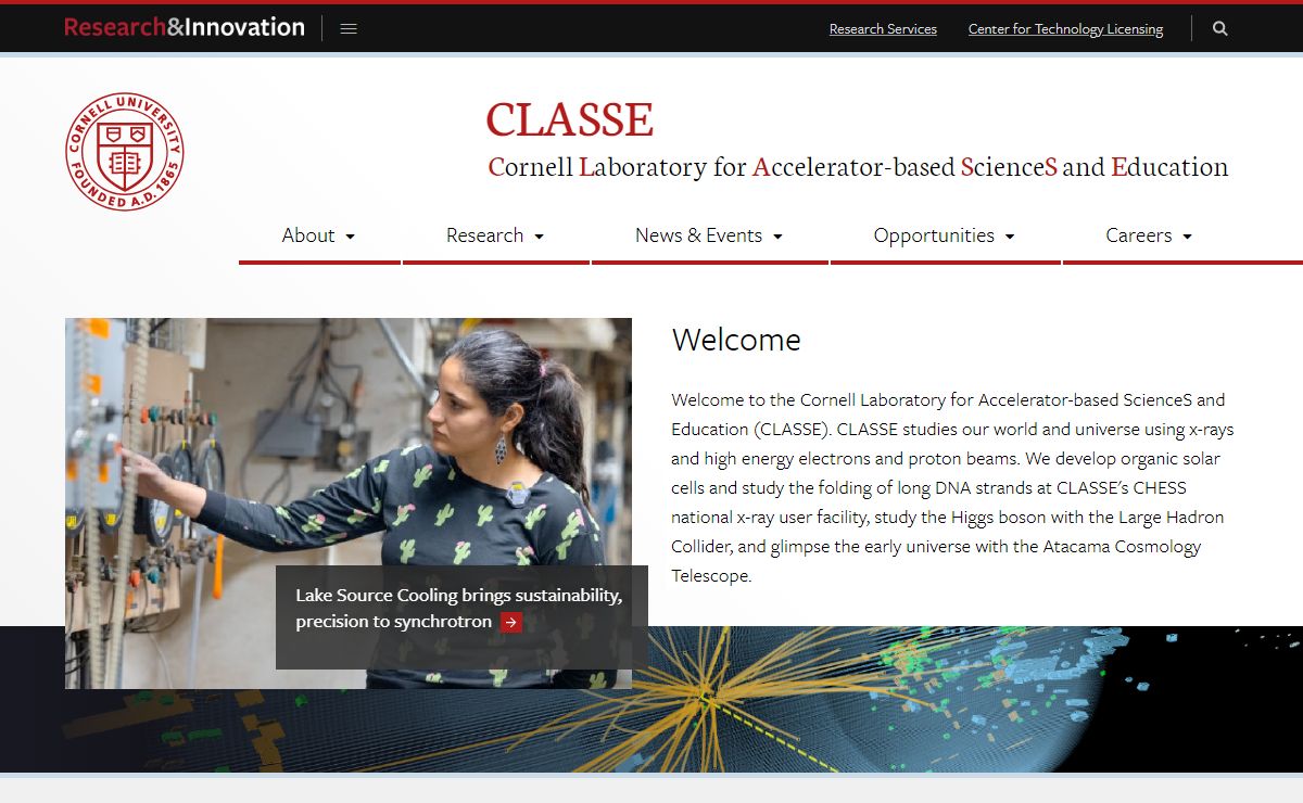 Welcome | Cornell Laboratory for Accelerator-based ScienceS and Education (CLASSE)