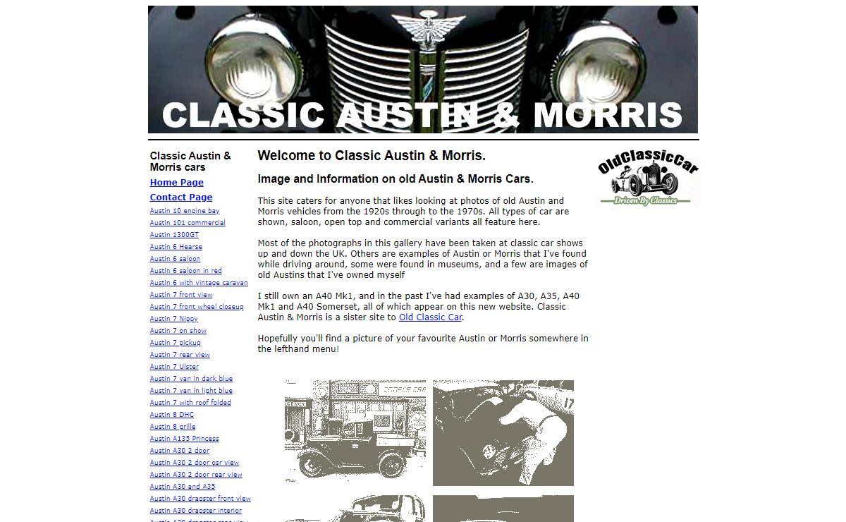 Vintage & Classic Austins and Morris cars
