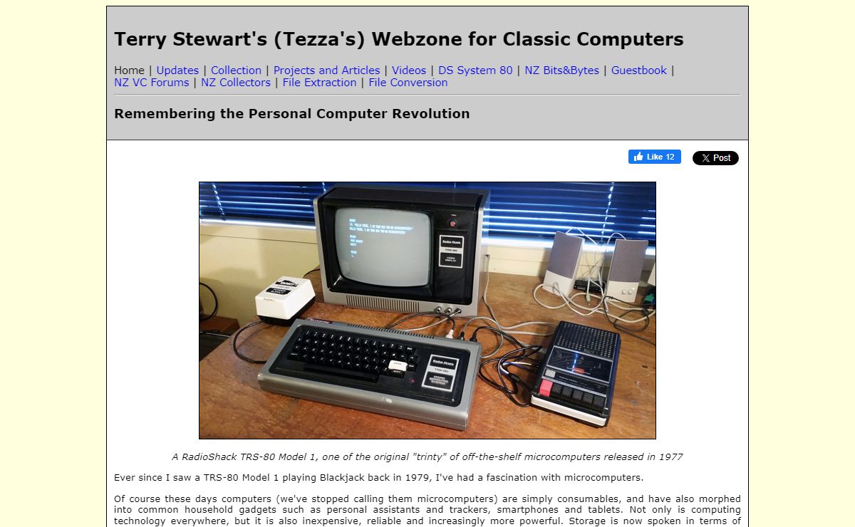 Terry Stewart's (Tezza's) Webzone for Classic Computers