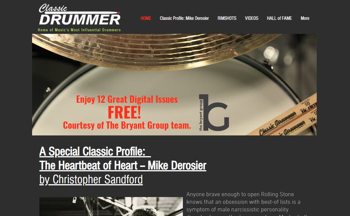 Classic Drummer Magazine