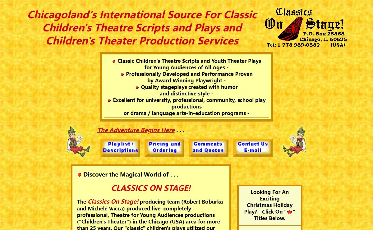 Children's Theatre Scripts and Plays - Classics On Stage! - On Stage!