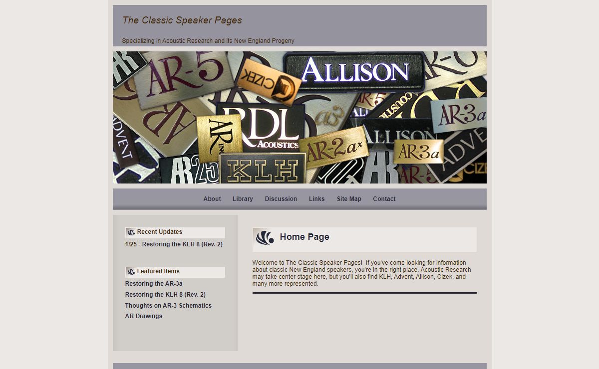 Home Page | The Classic Speaker Pages