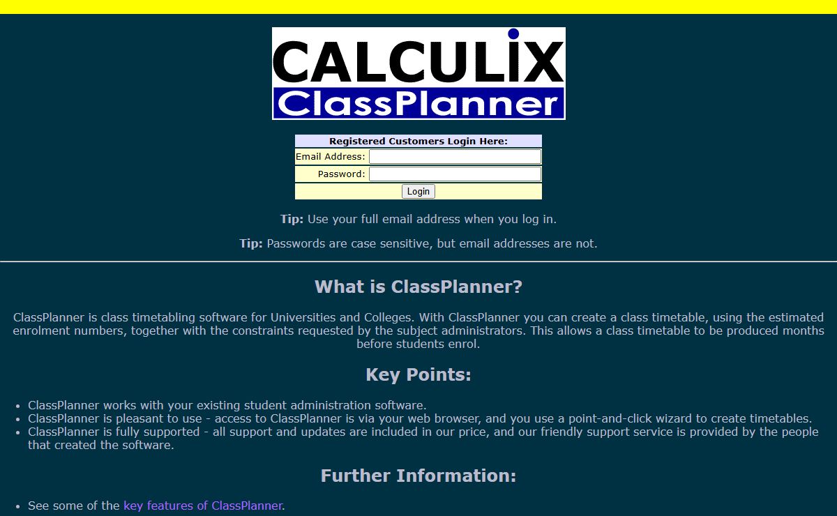 ClassPlanner - Class Timetabling Software