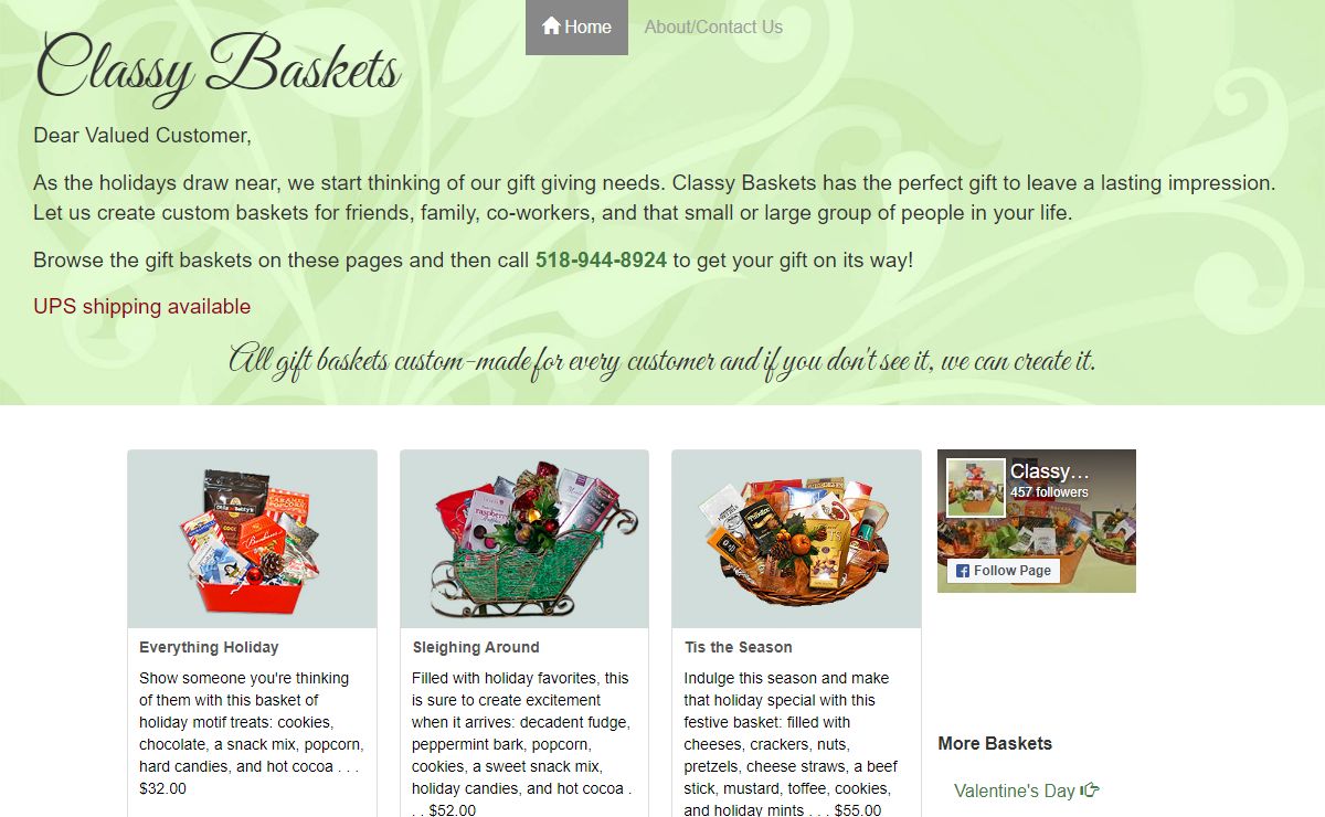 Classy Baskets - Delivery to Schenectady, Troy, Albany NY and Beyond
