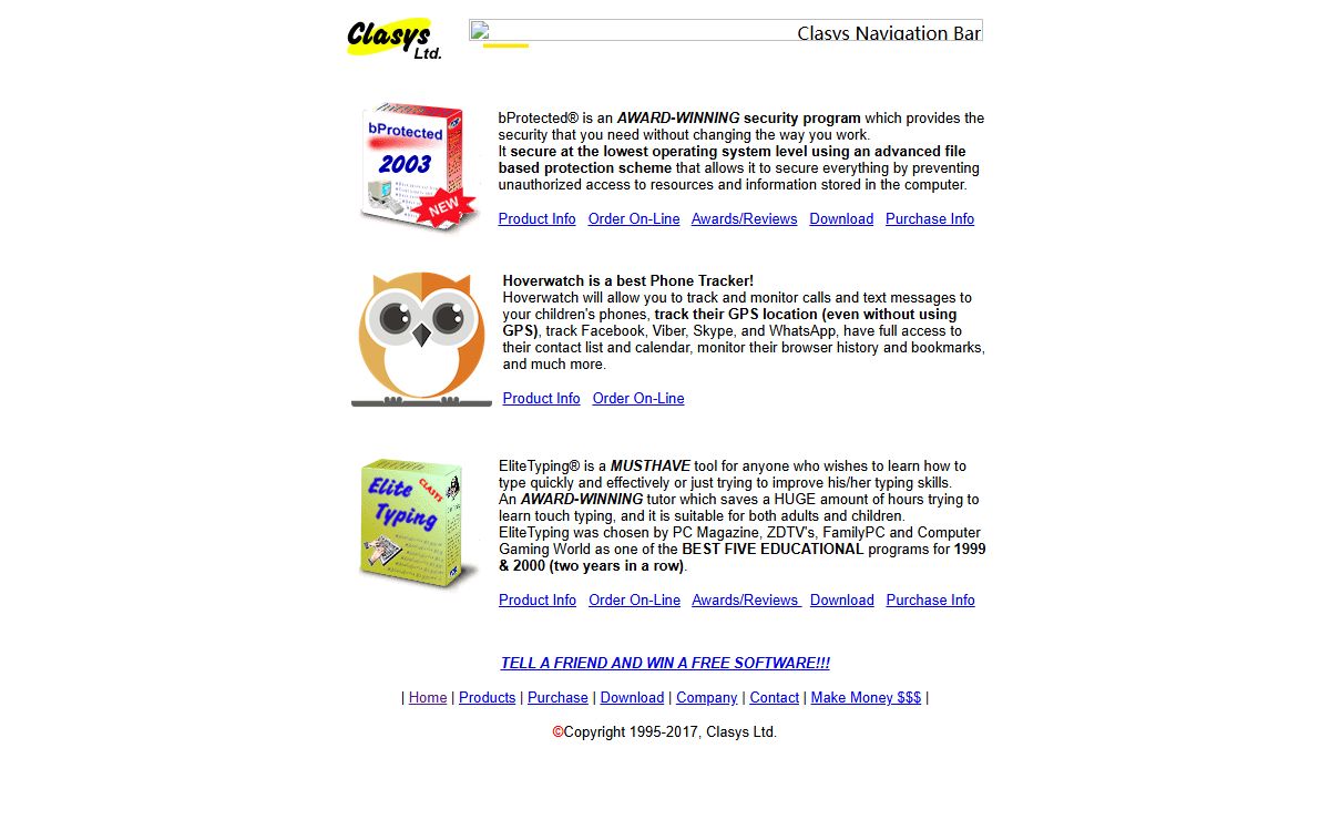 Clasys Ltd. - Come and try our AWARDS WINNING products...
