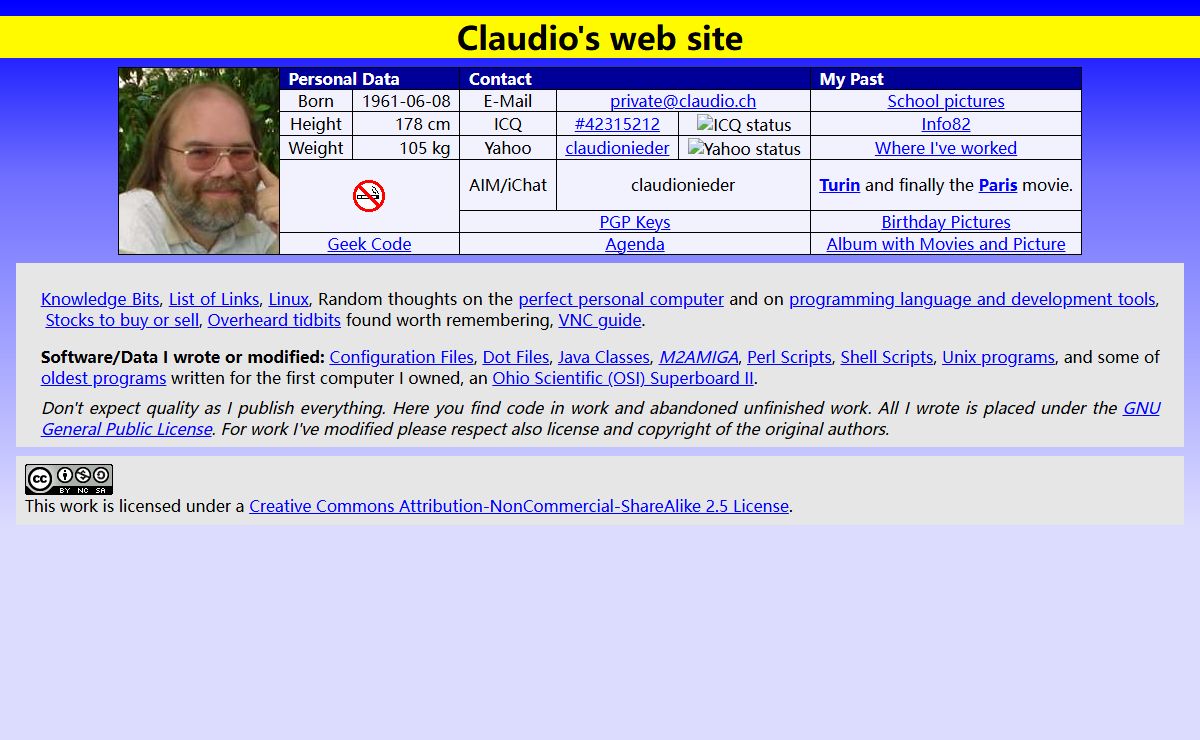 Claudio's web site